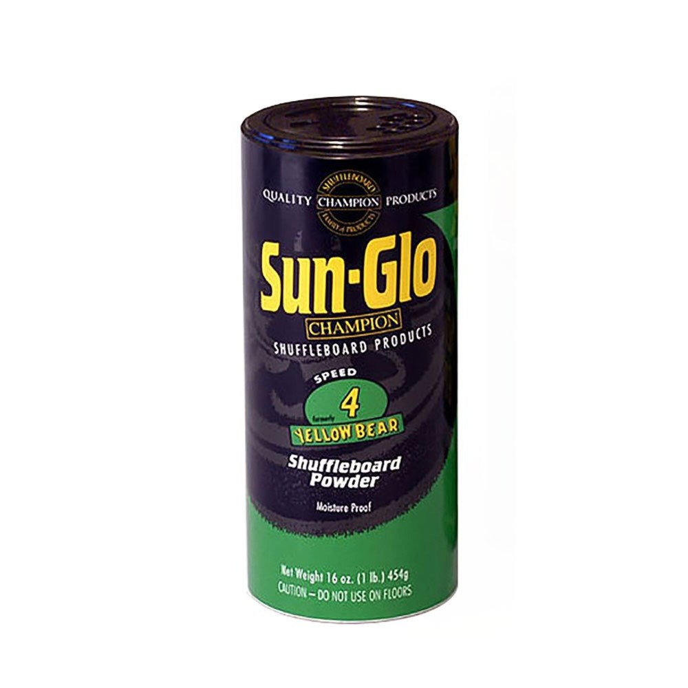 Twin Pack of Sun-Glo 4 Speed Yellow Bear Shuffleboard Powder Wax