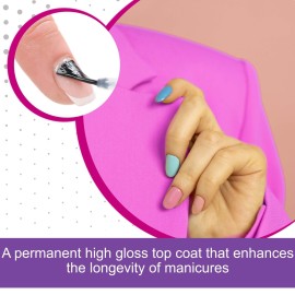 Backscratchers Extreme Permanent Glaze Sealer - Clear Permanent Top Coat - Long Lasting Dip Nail Polish - High Gloss and Quick Dry