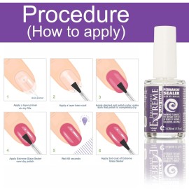 Backscratchers Extreme Permanent Glaze Sealer - Clear Permanent Top Coat - Long Lasting Dip Nail Polish - High Gloss and Quick Dry