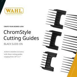Wahl Professional Chromstyle Cutting Guides 1/8 Range Color Coded Replacement Clipper Guards