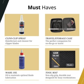 Wahl Professional Chromstyle Cutting Guides 1/8 Range Color Coded Replacement Clipper Guards