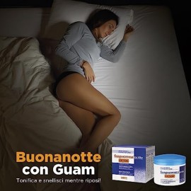 GUAM Seaweed Night Body Lipo Reducing Cream, Body Firming Moisturizer with Shea Butter and Sea Salt, Overnight Cellulite Cream | By GUAM Beauty