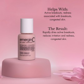emerginC Blemish Control - Tinted Drying Spot Treatment with Salicylic Acid + Colloidal Sulfur to Improve the Appearance of Active Breakouts + Address Impurities (0.67 Ounce, 20 ml)