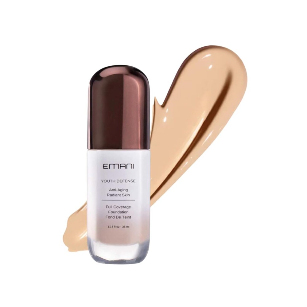 Emani Hydrawear 12-Hour Liquid Foundation - Buildable Coverage, Lightweight & Hydrating - Vegan, Cruelty-Free - 1.18 Fl Oz, Golden Amber (Cool Medium) Emani Hydrawear 12-Hour Liquid Foundation - Buildable Coverage, Lightweight & Hydrating - Vegan, Cruelty-Free - 1.18 Fl Oz, Golden Amber (Cool Medium)