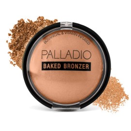 Palladio Baked Bronzer, Highly Pigmented and Easy to Blend, Shimmery Bronzed Glow, Use Dry or Wet, Lasts all day long, Provides Rich Tanning Color Finish, Powder Compact, Pacific Tan Palladio Baked Bronzer, Highly Pigmented and Easy to Blend, Shimmery Bronzed Glow, Use Dry or Wet, Lasts all day long, Provides Rich Tanning Color Finish, Powder Compact, Pacific Tan