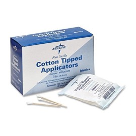 Medline Cotton-Tipped Wood Applicator, Non-Sterile, 3 Inches, Pack of 100 Medline Cotton-Tipped Wood Applicator, Non-Sterile, 3 Inches, Pack of 100
