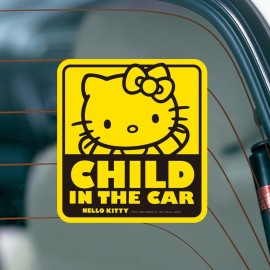 Hello Kitty Baby in the Car Sticker (Yellow)