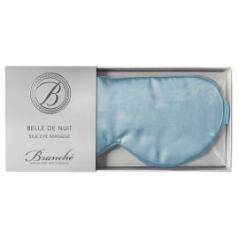 Branche Beauty Belle De Nuit Sleep Mask - Silk Eye Mask 6A Silk 22 Momme Eye Cover Sleepover Shade Blindfold Mask for Luxury Sleep in Total Darkness (Blue)