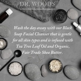 Dr. Woods Shea Vision Black Soap Liquid Facial Cleanser with Organic Shea Butter, 8 Ounce