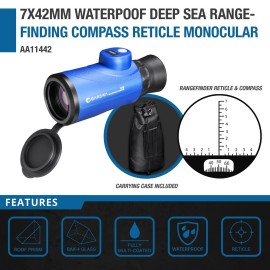BARSKA 7x42 Deep Sea Monocular with Compass