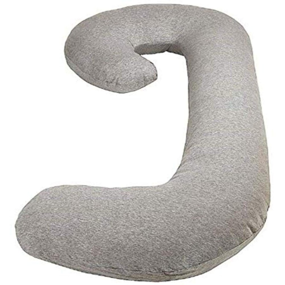 Snoogle Chic Jersey - Snoogle Replacement Cover with Zipper for Easy Use - Heather Gray