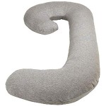 Snoogle Chic Jersey - Snoogle Replacement Cover with Zipper for Easy Use - Heather Gray