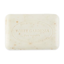 Pre de Provence Artisanal Soap Bar, Enriched with Organic Shea Butter, Natural French Skincare, Quad Milled for Rich Smooth Lather, 8.8 Ounce, White Gardenia