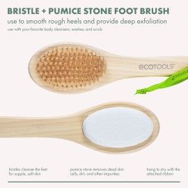 EcoTools Foot Brush + Pumice, Foot Scrubber Brush for Cleansing & Dead Skin Removal, Reveal Smooth, Soft Feet, Foot Brush for Shower & Bath, Eco-Friendly, Cruelty-Free Bristles, 4 Count EcoTools Foot Brush + Pumice, Foot Scrubber Brush for Cleansing & Dead Skin Removal, Reveal Smooth, Soft Feet, Foot Brush for Shower & Bath, Eco-Friendly, Cruelty-Free Bristles, 4 Count