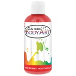 Custom Body Art 8-Ounce Red Temporary Airbrush Tattoo Body Art Paint Alcohol Based