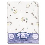 Frenchie Mini Couture Fitted Crib Sheet 100% Woven Cotton Fits Toddler Mattress, 28 x 52 x8in, Twinkle Little Star