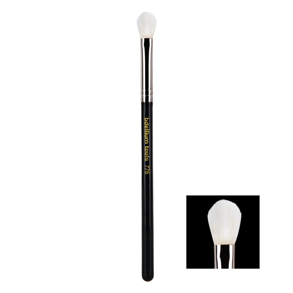 Bdellium Tools Professional Makeup Brush - Maestro Series 776 Blending - With Mix of Soft Synthetic & Natural Fibers, For Shading & Blending Powder (Black, 1pc)