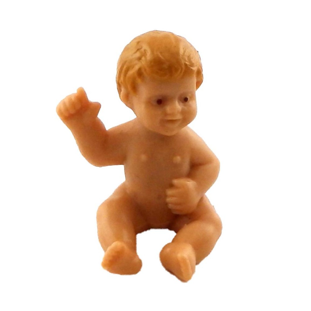 Dollhouse Rubber Baby Doll Sitting Down Miniature People Nursery Accessory