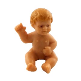 Dollhouse Rubber Baby Doll Sitting Down Miniature People Nursery Accessory