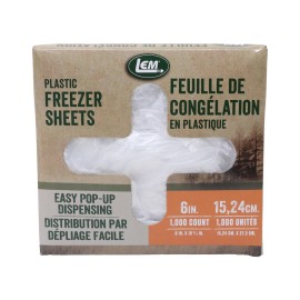 LEM Products 6 Freezer Sheets, Non-Stick, Non-Porous Polyethylene, 1000 Count Box