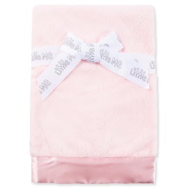 Little Me Baby-Girls Newborn Plush Stroller Blanket, Light Pink, One Size