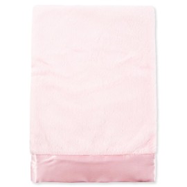 Little Me Baby-Girls Newborn Plush Stroller Blanket, Light Pink, One Size