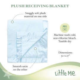 Little Me Baby-Girls Newborn Plush Stroller Blanket, Light Pink, One Size