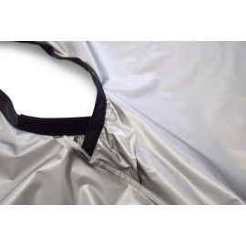 Betty Dain Jumbo Shampoo Cape, 45 W x 54 L, Waterproof and Stain-resistant Vinyl, Soft Nylon Neckband, Touch-and-close Fastener, Machine Washable, Silver Betty Dain Jumbo Shampoo Cape, 45 W x 54 L, Waterproof and Stain-resistant Vinyl, Soft Nylon Neckband, Touch-and-close Fastener, Machine Washable, Silver