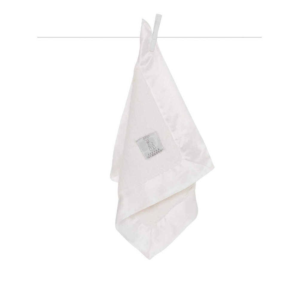 Little Giraffe Baby Blanket - Luxe Soft Blanket with Satin Trim - Baby Stroller Blanket - Newborn Baby Essentials & Baby Gifts - 17 x 17 - Cream