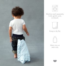 Little Giraffe Baby Blanket - Luxe Soft Blanket with Satin Trim - Baby Stroller Blanket - Newborn Baby Essentials & Baby Gifts - 17 x 17 - Cream