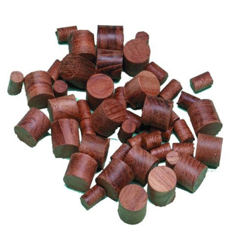 SeaTeak 1/2 Lx1/2 W 20-Pack Wooden Boat Plugs, 100% Solid Teak Wood, Hand Sanded and Finished, Tapered