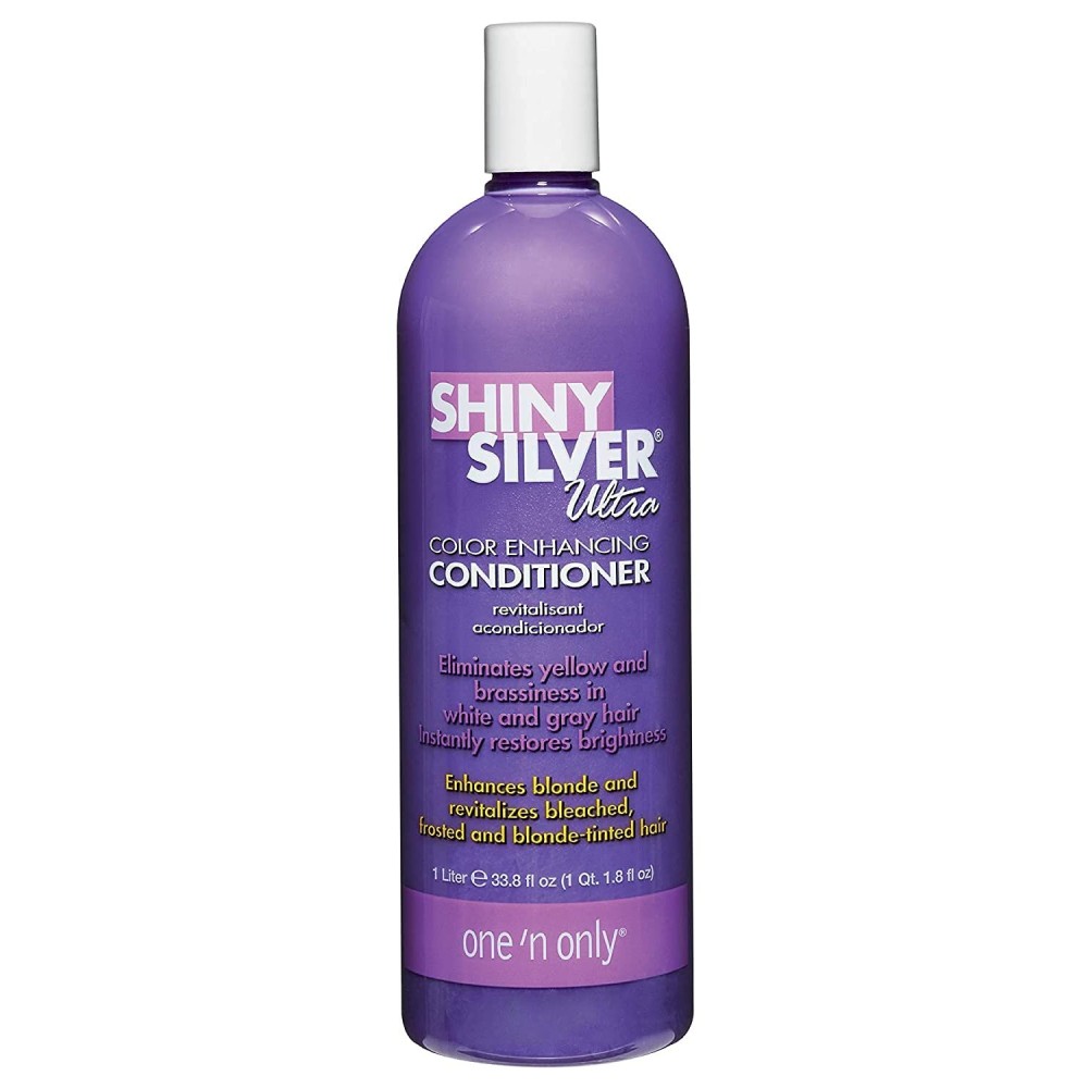 One \'n Only Shiny Silver Ultra Color-Enhancing Conditioner, 33.8 Fl. Oz - Restores Shiny Brightness to White, Grey, Bleached, Frosted, or Blonde-Tinted Hair One \'n Only Shiny Silver Ultra Color-Enhancing Conditioner, 33.8 Fl. Oz - Restores Shiny Brightness to White, Grey, Bleached, Frosted, or Blonde-Tinted Hair