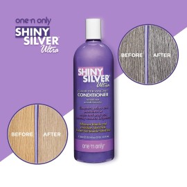 One \'n Only Shiny Silver Ultra Color-Enhancing Conditioner, 33.8 Fl. Oz - Restores Shiny Brightness to White, Grey, Bleached, Frosted, or Blonde-Tinted Hair One \'n Only Shiny Silver Ultra Color-Enhancing Conditioner, 33.8 Fl. Oz - Restores Shiny Brightness to White, Grey, Bleached, Frosted, or Blonde-Tinted Hair