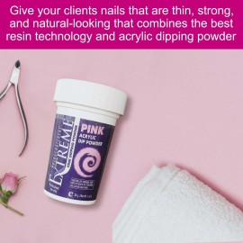 Backscratchers Extreme Pink Acrylic Dipping Powder - Salon Nail Dipping Powder System - Long Lasting Quick Dry Nail Color - 1 oz