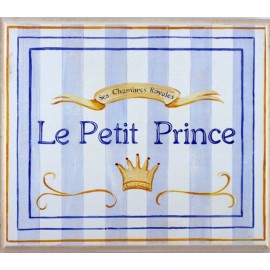 The Kids Room by Stupell Le Petit Prince Blue Striped Square Wall Plaque