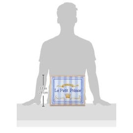 The Kids Room by Stupell Le Petit Prince Blue Striped Square Wall Plaque