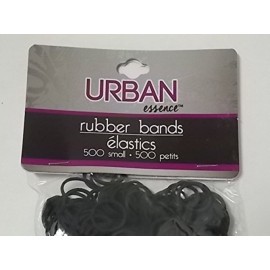 Pack of 500 Snag-Free Small Black Silicone Rubber Bands Rubberbands for Styling, Kids Hair, Braids Hair, Babies, Hair Twists, Tender-head Scalps, Ethnic Styles and Even Fishing, Urban Essence Brand