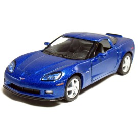 KINSMART 2007 Corvette Z06 5inch 1:36 Scale 5 Inch Die Cast Metal Model American Muscle Toy Car. Pullback Action (-SetOf4)