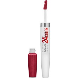 Maybelline Super Stay 24, 2-Step Liquid Lipstick Makeup, Long Lasting Highly Pigmented Color with Moisturizing Balm, All Day Cherry, Red, 1 Count Maybelline Super Stay 24, 2-Step Liquid Lipstick Makeup, Long Lasting Highly Pigmented Color with Moisturizing Balm, All Day Cherry, Red, 1 Count