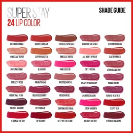 Maybelline Super Stay 24, 2-Step Liquid Lipstick Makeup, Long Lasting Highly Pigmented Color with Moisturizing Balm, All Day Cherry, Red, 1 Count