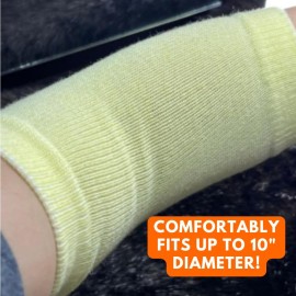 Yu-Be Heel & Elbow Moisturizing Socks for Dry Heels & Feet | Toeless Spa Socks for Women & Men to Soften Rough Skin Overnight | for Dry & Sensitive Skin I Callus Eliminator