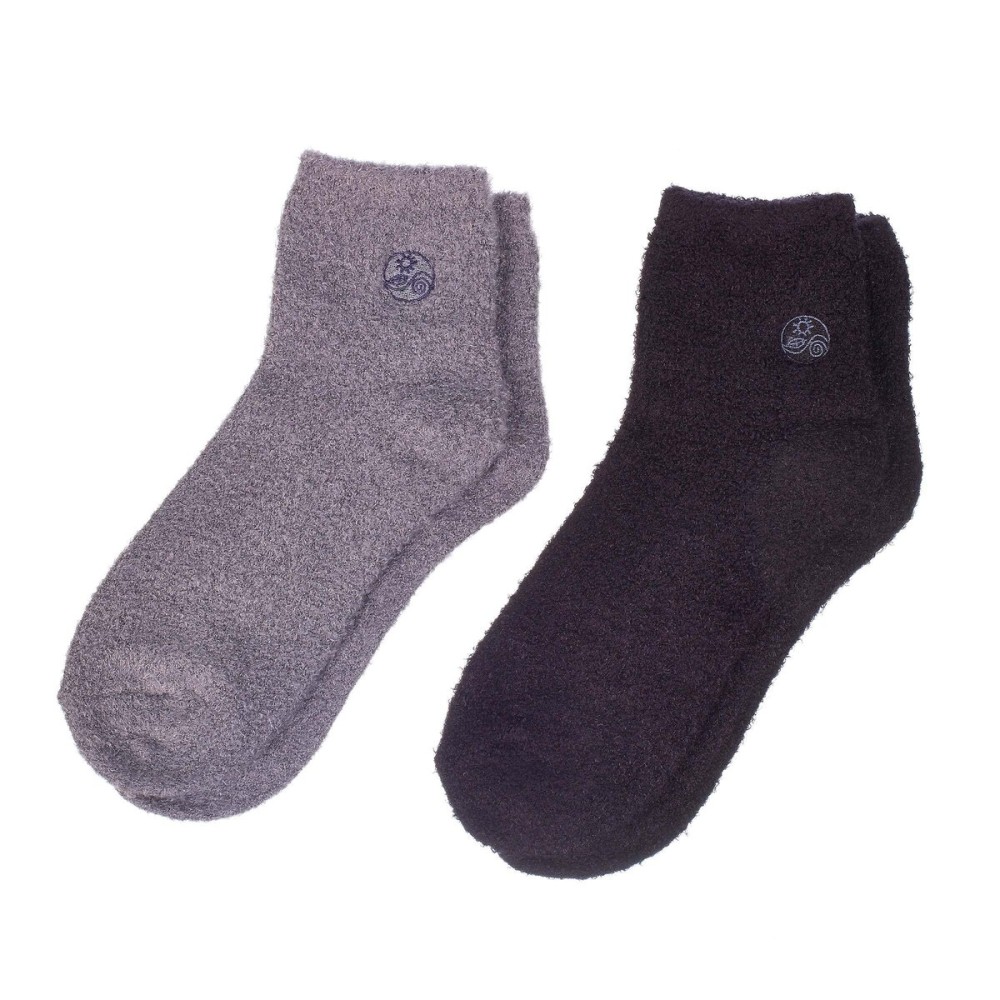 Earth Therapeutics Aloe Socks - Double Pack - Gray/Black (2 Pairs) Earth Therapeutics Aloe Socks - Double Pack - Gray/Black (2 Pairs)