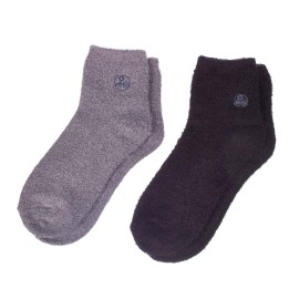 Earth Therapeutics Aloe Socks - Double Pack - Gray/Black (2 Pairs)