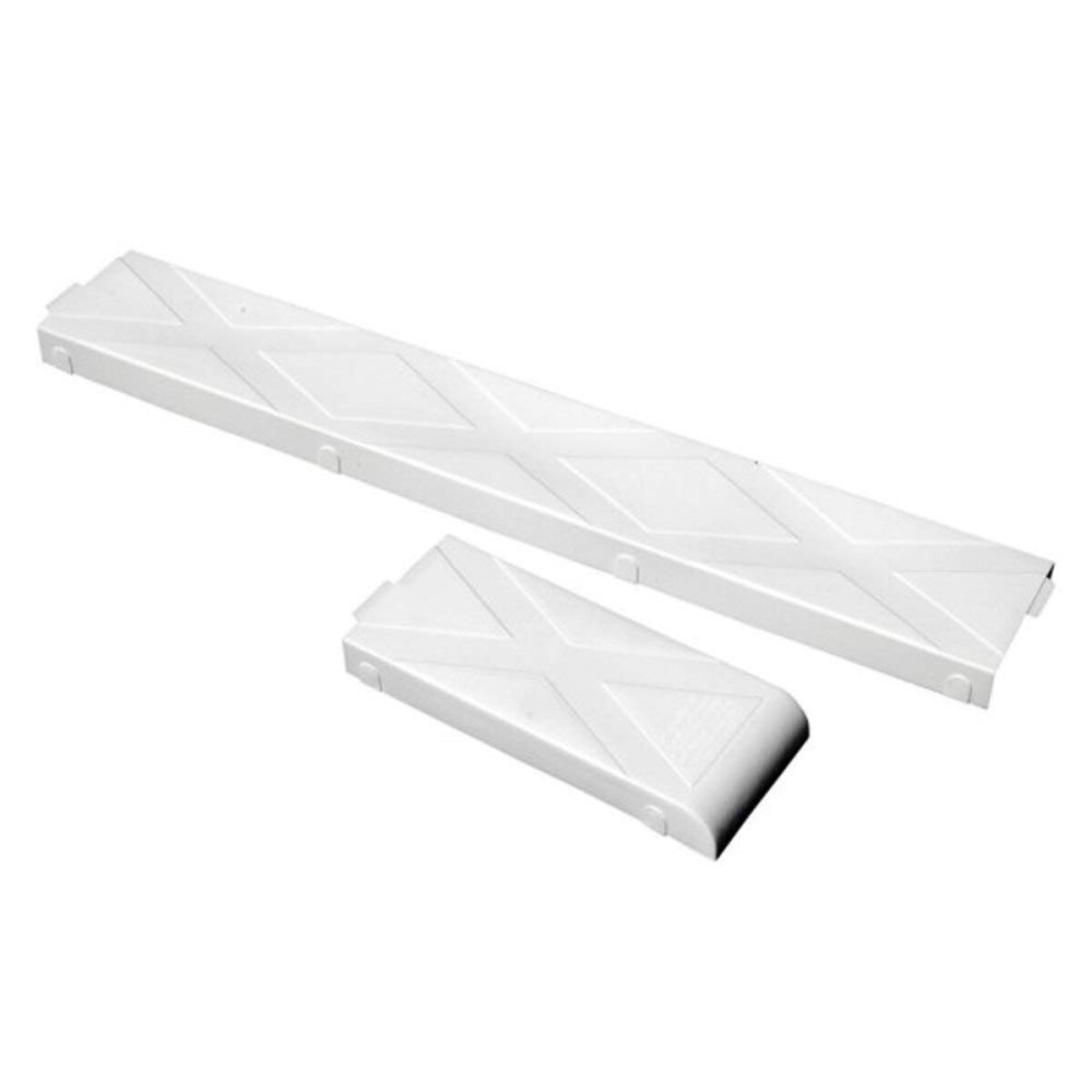 Tie Down Modular Glide On Kit - White - 16 Ft Total Coverage - Self-Centering Bunk Glides for 2x6 Boards - Includes 3 Ft & 1 Ft Sections + Mounting Hardware - Part 86296