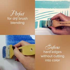 Alpine White - Goat Hair Wide Wash Blender Short 2 in Alpine White - Goat Hair Wide Wash Blender Short 2 in