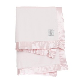 Little Giraffe Baby Blanket - Luxe Soft Blanket with Satin Trim - Baby Stroller Blanket - Newborn Baby Essentials & Baby Gifts - 29x35 - Pink