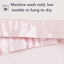 Little Giraffe Baby Blanket - Luxe Soft Blanket with Satin Trim - Baby Stroller Blanket - Newborn Baby Essentials & Baby Gifts - 29x35 - Pink