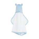 Little Giraffe Luxe Baby Towel with Ears, 24 x 41, Blue