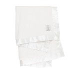 Little Giraffe Baby Blanket - Luxe Soft Blanket with Satin Trim - Baby Stroller Blanket - Newborn Baby Essentials & Baby Gifts - 29x35 - Cream