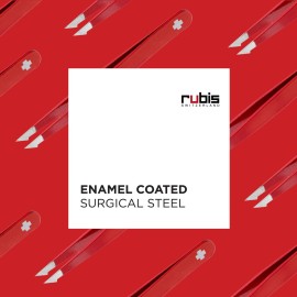 Rubis Evolution Swiss Cross Stainless Steel Tweezers Combined Pointed/Slanted Tips for Precise Eyebrows and Hair Removal, 1K901,Rubis Switzerland Swiss Made World Renowned Precision